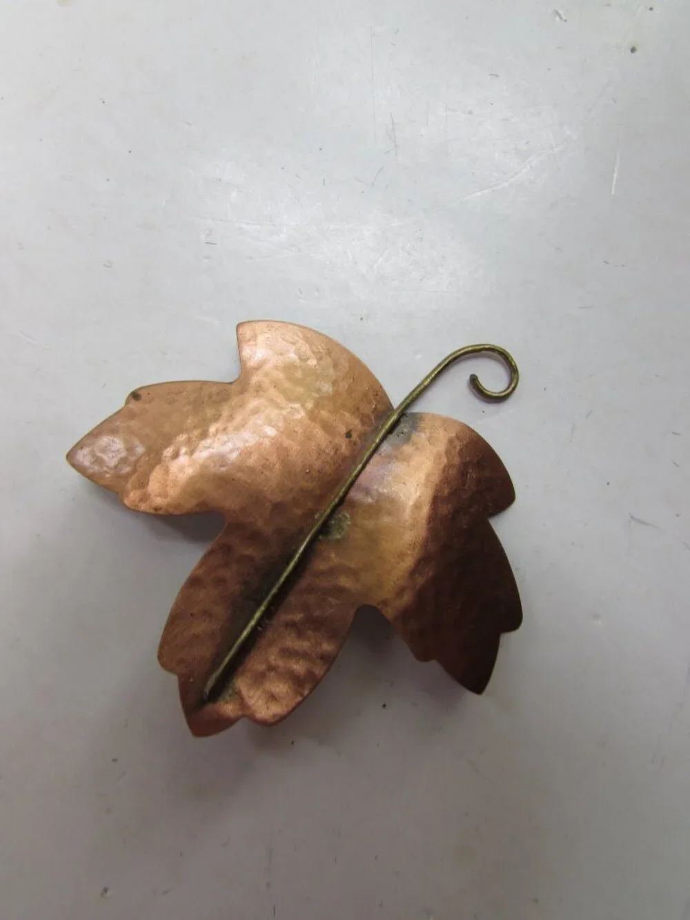 Vintage Copper Tone Maple Leaf Brooch by Hallmark